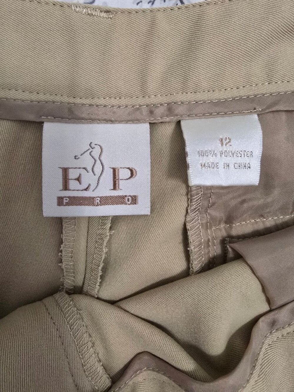 EP Pro Womens Khaki Golf Pickleball Bermuda Shorts Size 10 Polyester - Picture 4 of 7